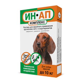 Ин-Ап комплекс для собак и щенков до 10 кг, 1 мл