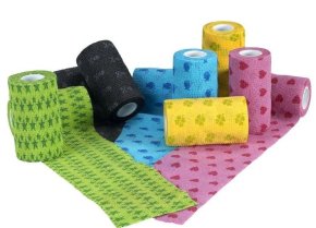 Бинт VitaVet (бандаж) самофикс ГОРЬКИЙ цветной 10 см х 4,5 м (12 шт/уп)